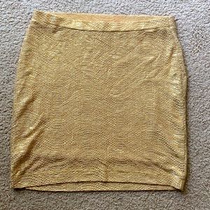 Shiny Gold H&M Body Con skirt